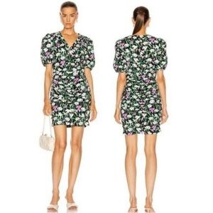 Veronica Beard Black Floral Mini Dress